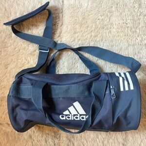 adidas blue Duffel Bag with White Logo